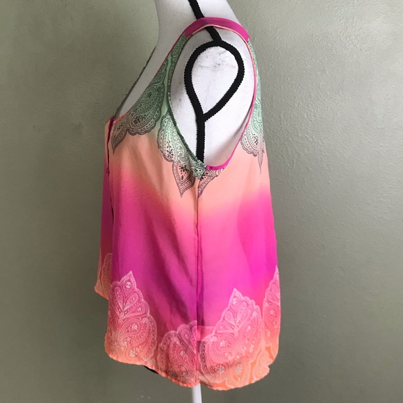 Candie’s Sheer Sleeveless Button Down Top M - Picture 3 of 6